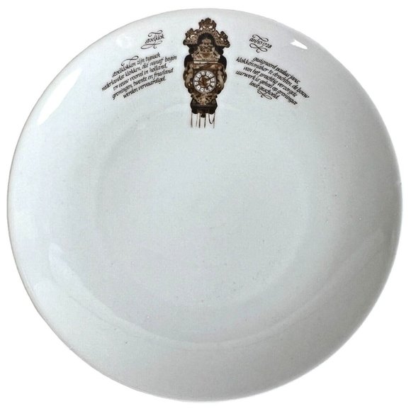 4 Mitterteich Porzellan Salad Side Plates Clock Pattern 7 3/4 IN Germany Vintage - Picture 8 of 13